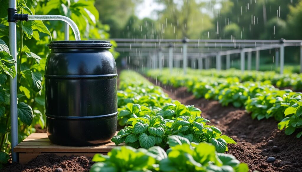 découvrez comment un récupérateur d'eau de pluie peut efficacement alimenter l'arrosage de votre potager, économisant eau et favorisant un jardin durable.